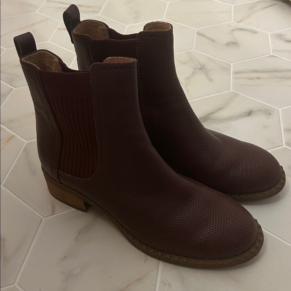 Dark Burgundy Ankle Boots